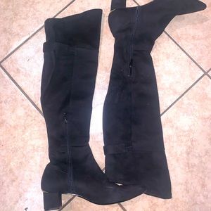 Calvin Klein Marriet Faux Suede Over-The-Knee Boot